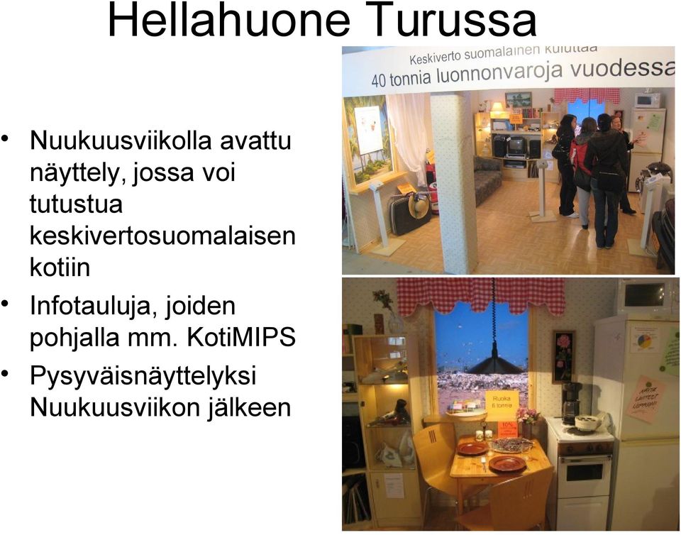 keskivertosuomalaisen kotiin Infotauluja,