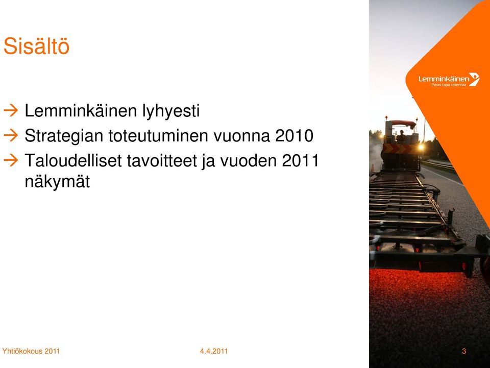 toteutuminen vuonna 2010