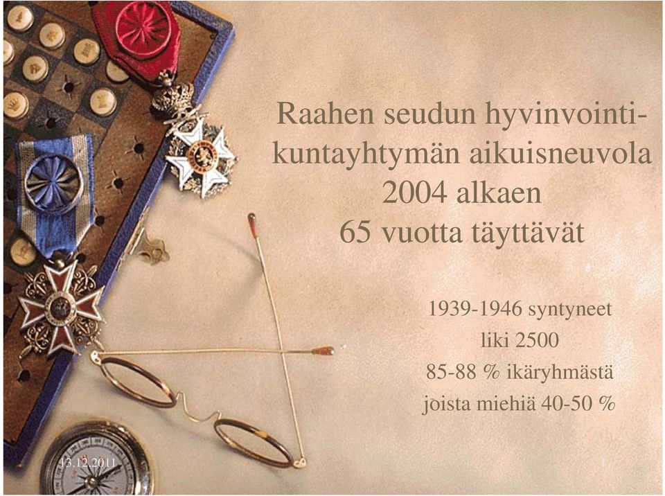 täyttävät 1939-19461946 syntyneet liki 2500