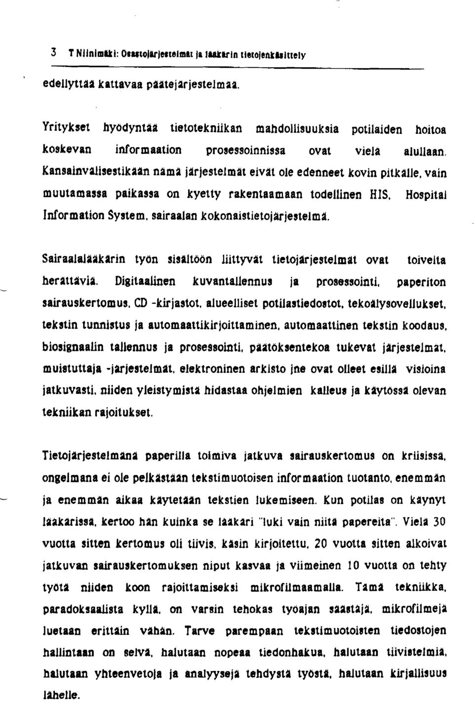 sairaalan kokonaistietoj~jestelmi.