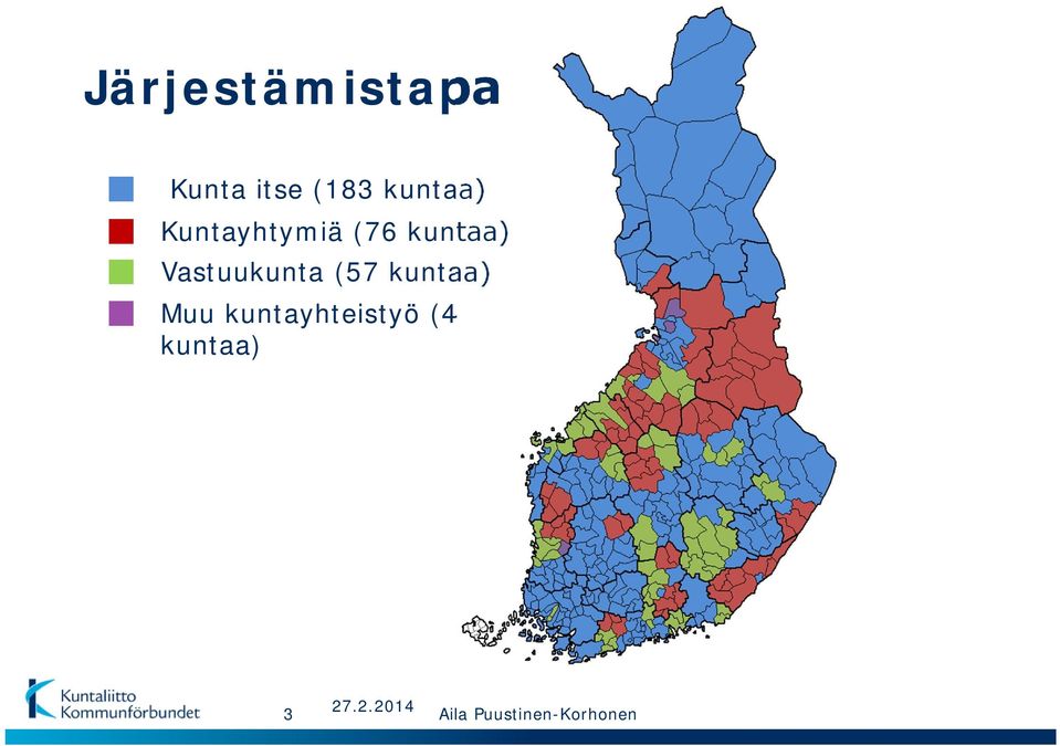 Vastuukunta (57 kuntaa) Muu