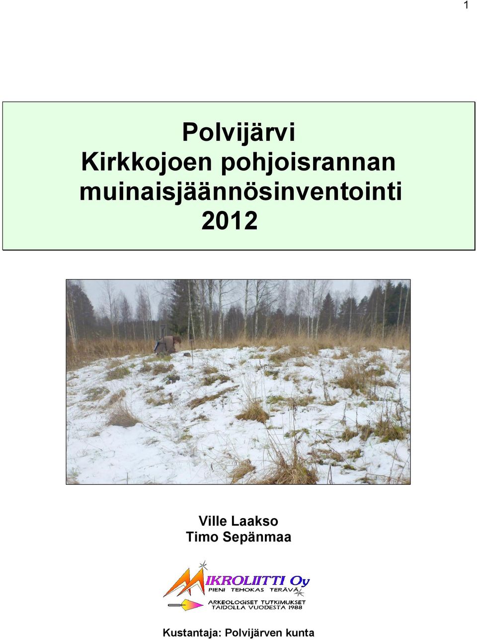 muinaisjäännösinventointi 2012