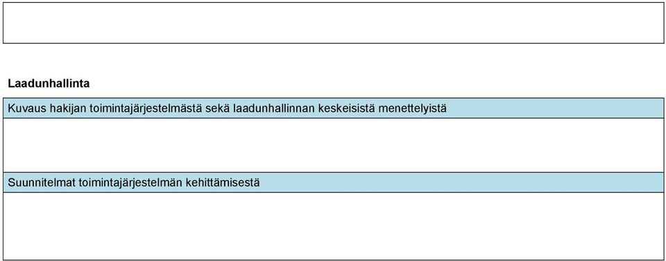 laadunhallinnan keskeisistä