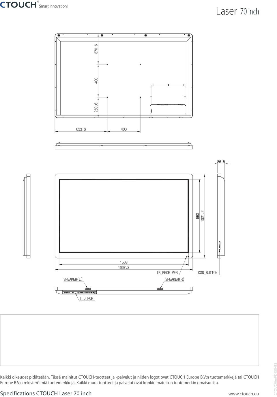 CTOUCH Europe B.V:n tuotemerkkejä tai CTOUCH Europe B.