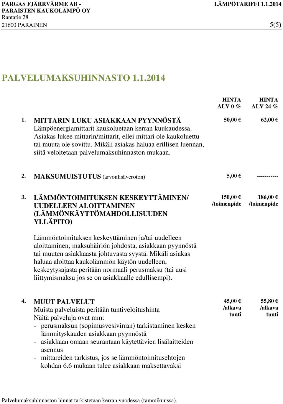 MAKSUMUISTUTUS (arvonlisäveroton) 5,00 ----------- 3.