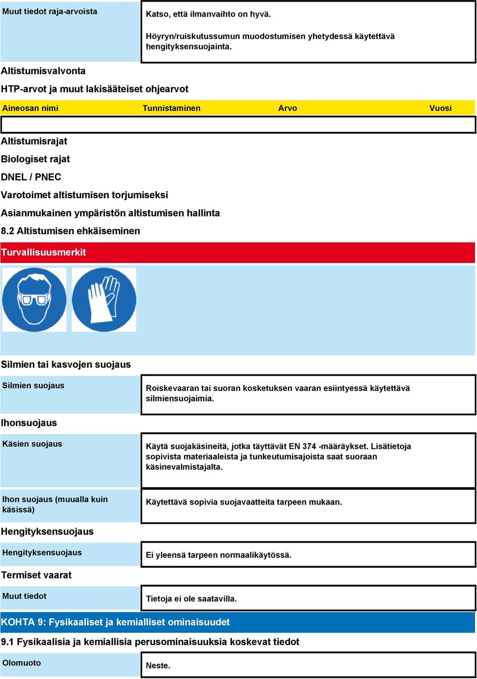 ympäristön altistumisen hallinta 8.