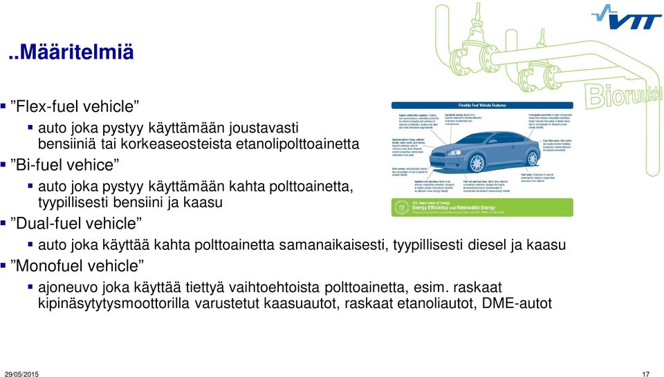 käyttää kahta polttoainetta samanaikaisesti, tyypillisesti diesel ja kaasu Monofuel vehicle ajoneuvo joka käyttää tiettyä