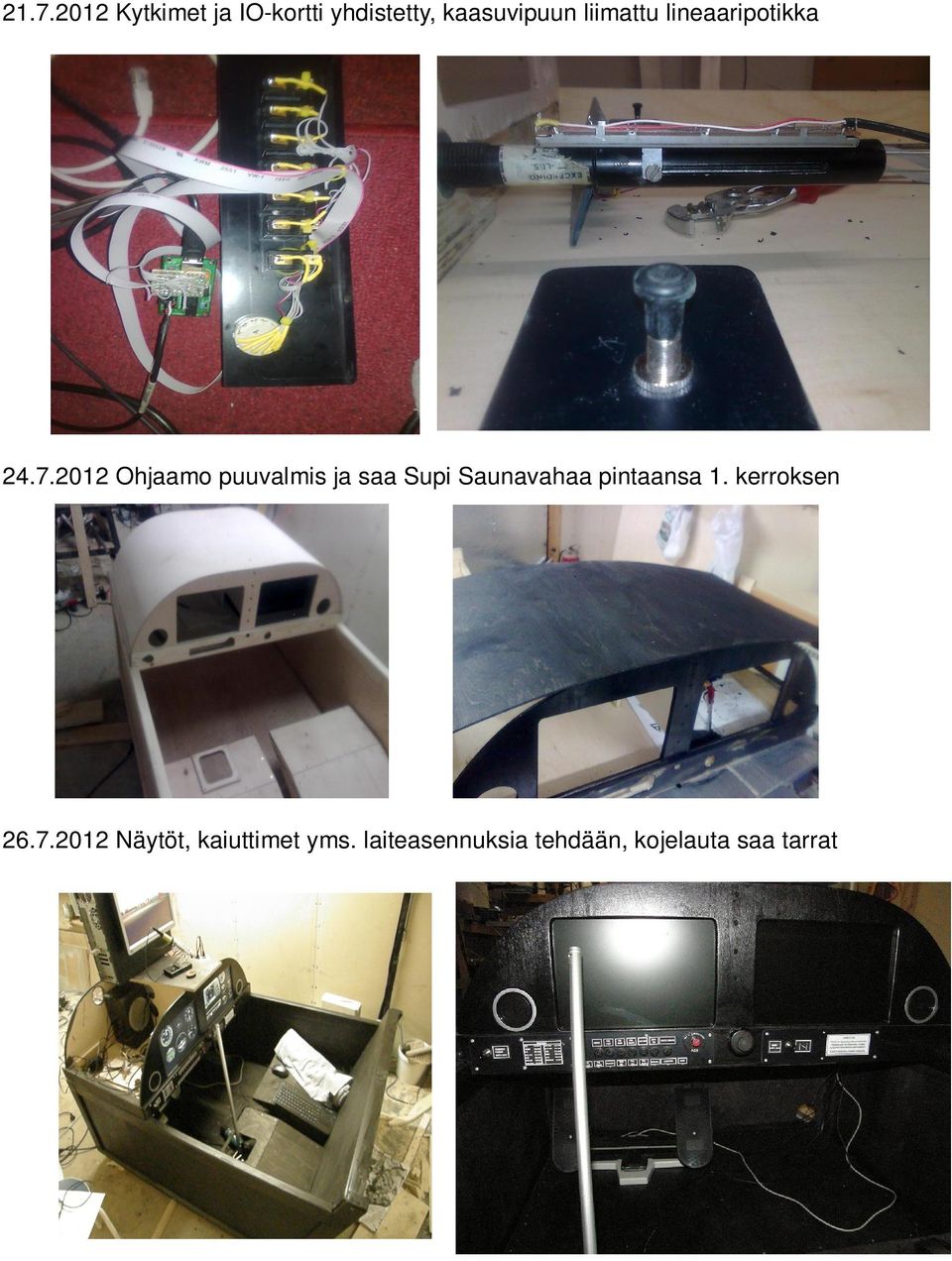 2012 Ohjaamo puuvalmis ja saa Supi Saunavahaa pintaansa 1.
