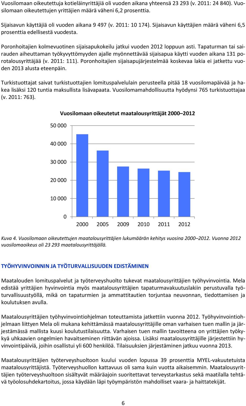 Poronhoitajien kolmevuotinen sijaisapukokeilu jatkui vuoden 2012 loppuun asti.