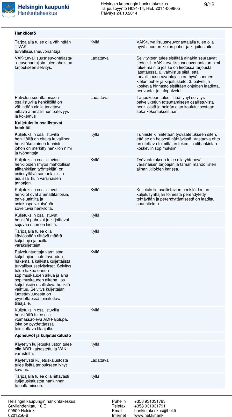 on oltava kuvallinen henkilökohtainen tunniste, johon on merkitty henkilön nimi ja työnantaja.