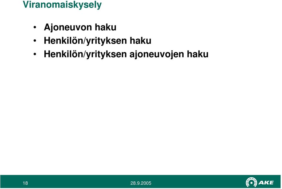 Henkilön/yrityksen haku