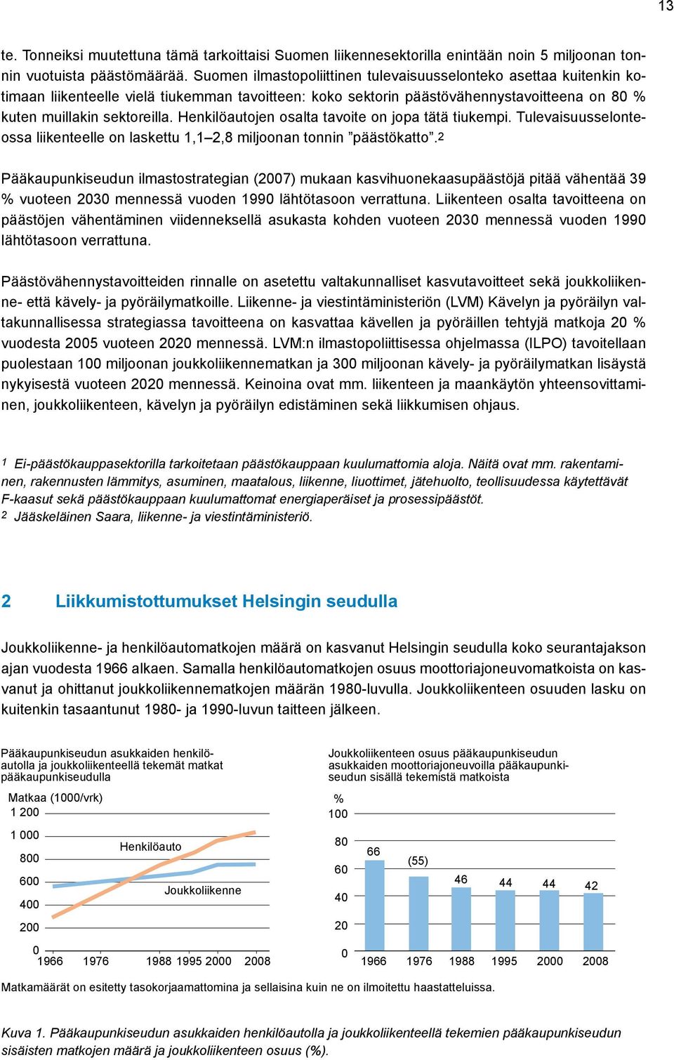 Henkilöautojen osalta tavoite on jopa tätä tiukempi. Tulevaisuusselonteossa liikenteelle on laskettu 1,1 2,8 miljoonan tonnin päästökatto.