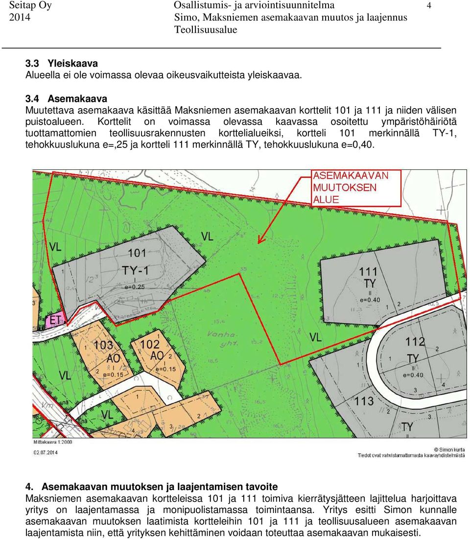 merkinnällä TY, tehokkuuslukuna e=0,40. 4.