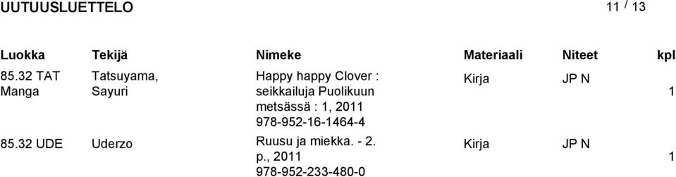 : Sayuri seikkailuja Puolikuun metsässä :,