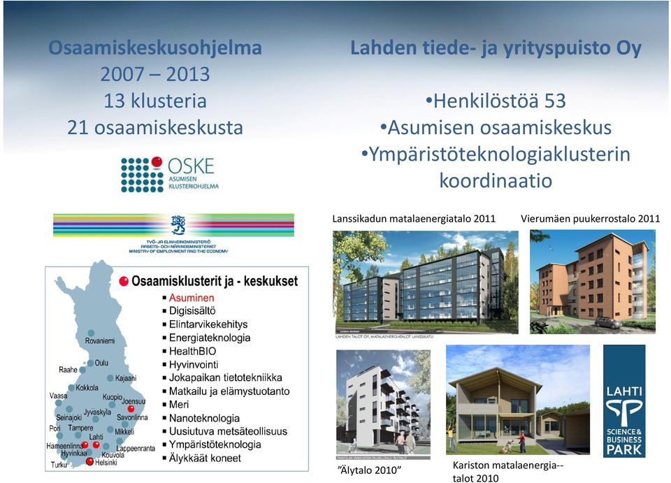 Ympäristöteknologiaklusterin koordinaatio Lanssikadun