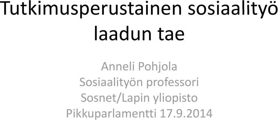 Sosiaalityön professori