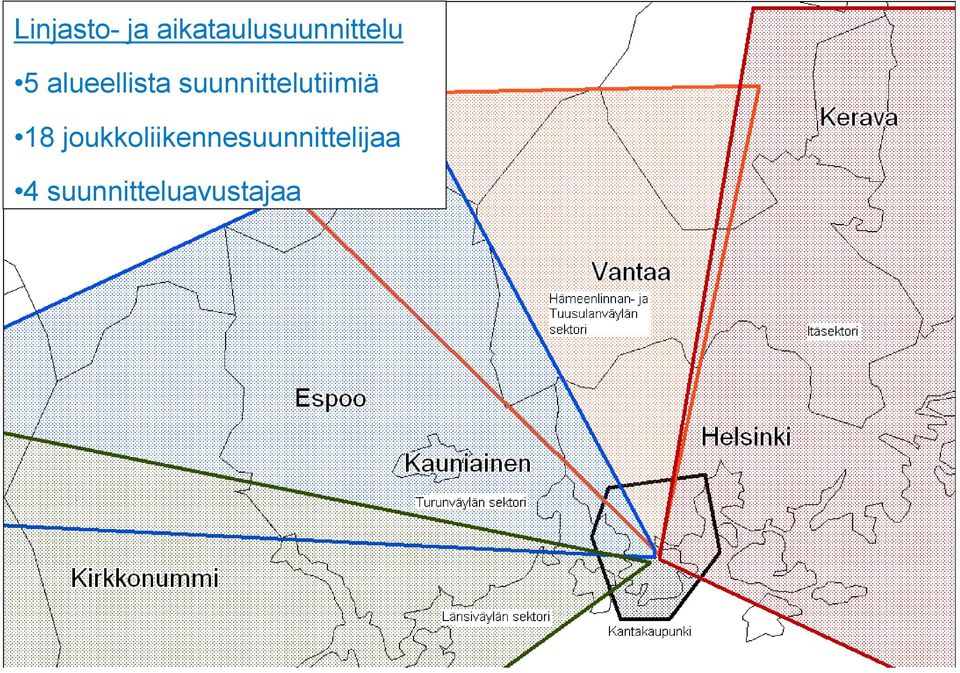 alueellista suunnittelutiimiä