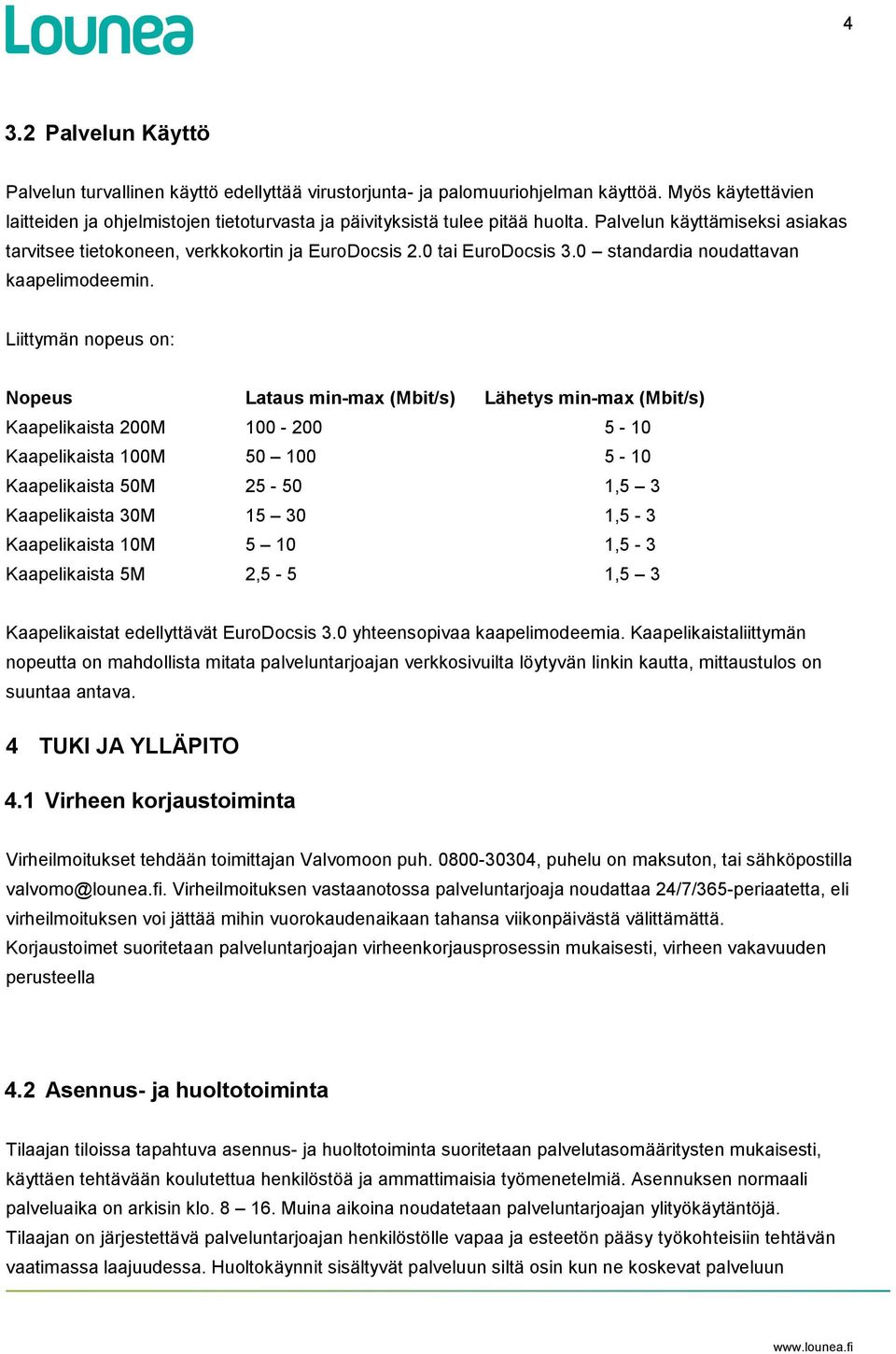 0 standardia noudattavan kaapelimodeemin.