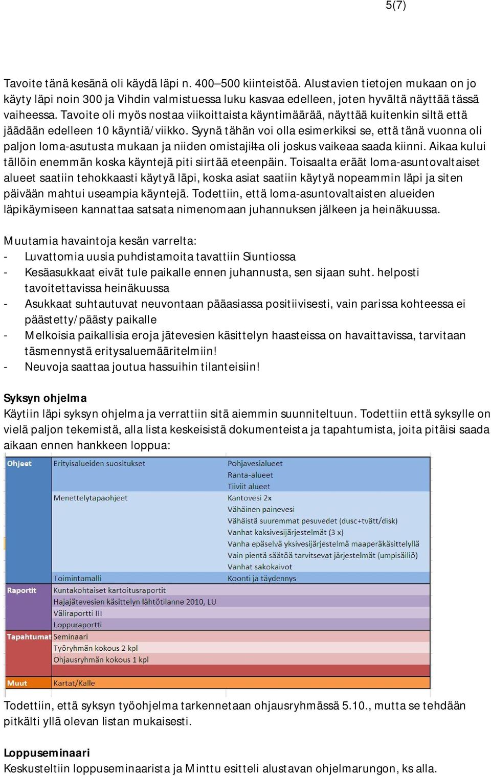 Syynä tähän voi olla esimerkiksi se, että tänä vuonna oli paljon loma-asutusta mukaan ja niiden omistajilta oli joskus vaikeaa saada kiinni.