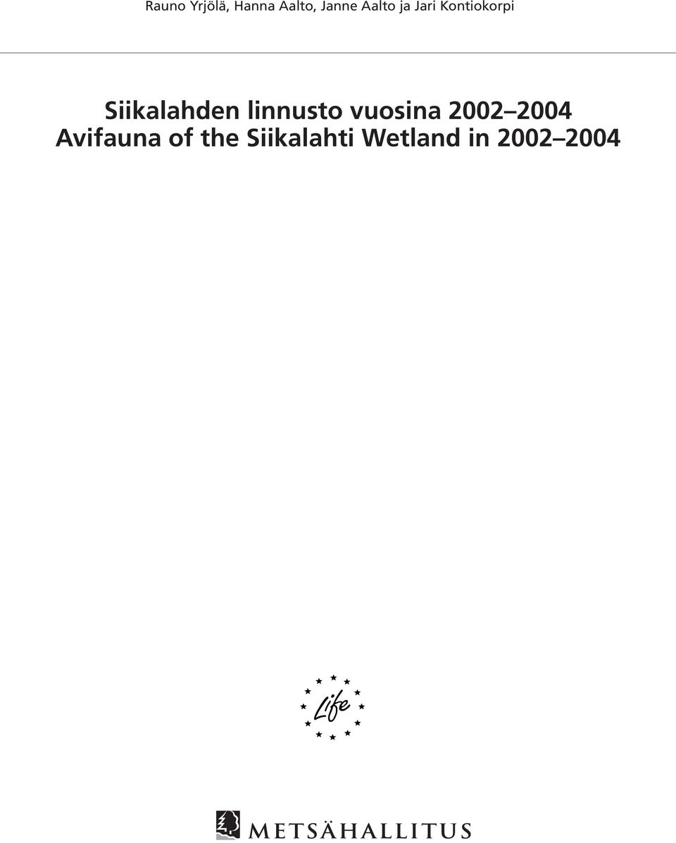 Siikalahden linnusto vuosina 2002