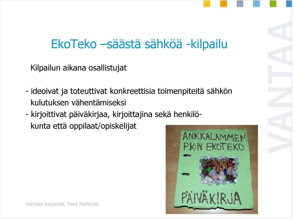 kulutuksen vähentämiseksi - kirjoittivat päiväkirjaa,