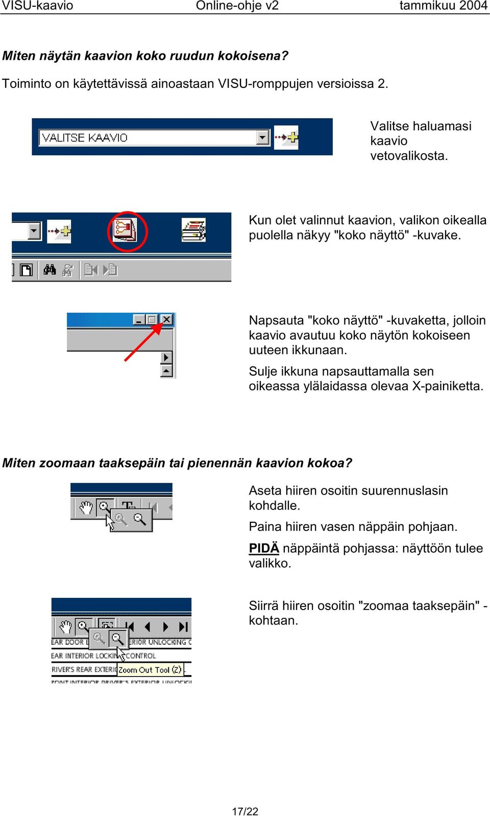 Napsauta "koko näyttö" -kuvaketta, jolloin kaavio avautuu koko näytön kokoiseen uuteen ikkunaan.