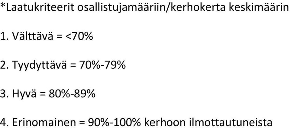 1. Välttävä = <70% 2.