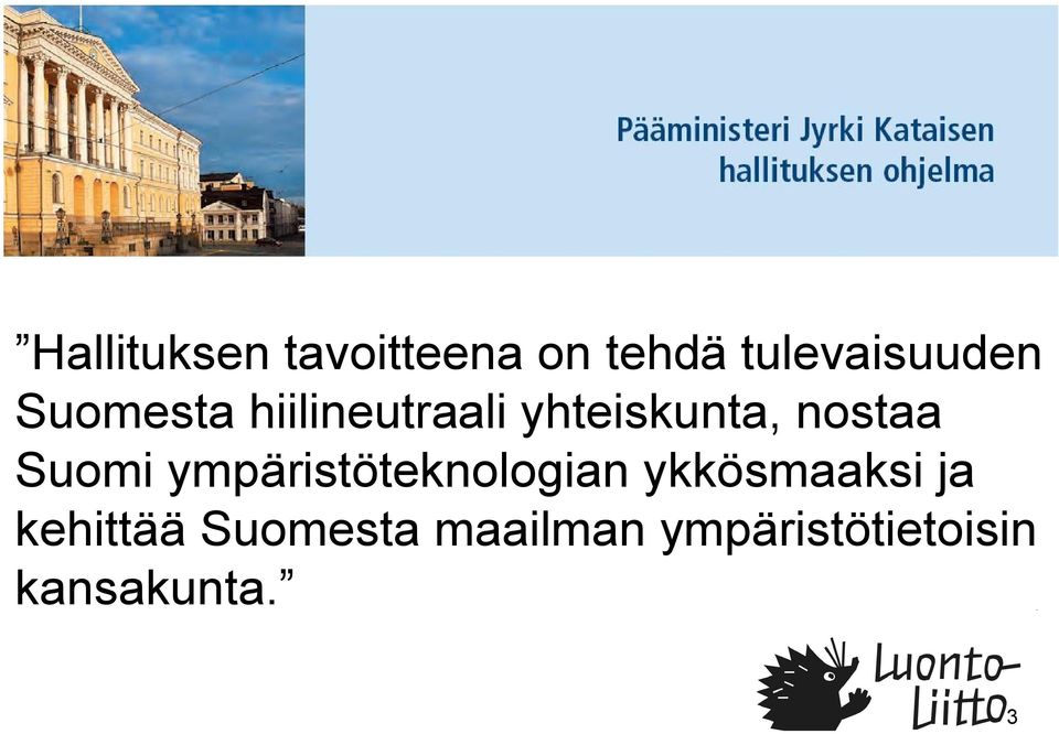 Suomi ympäristöteknologian ykkösmaaksi ja