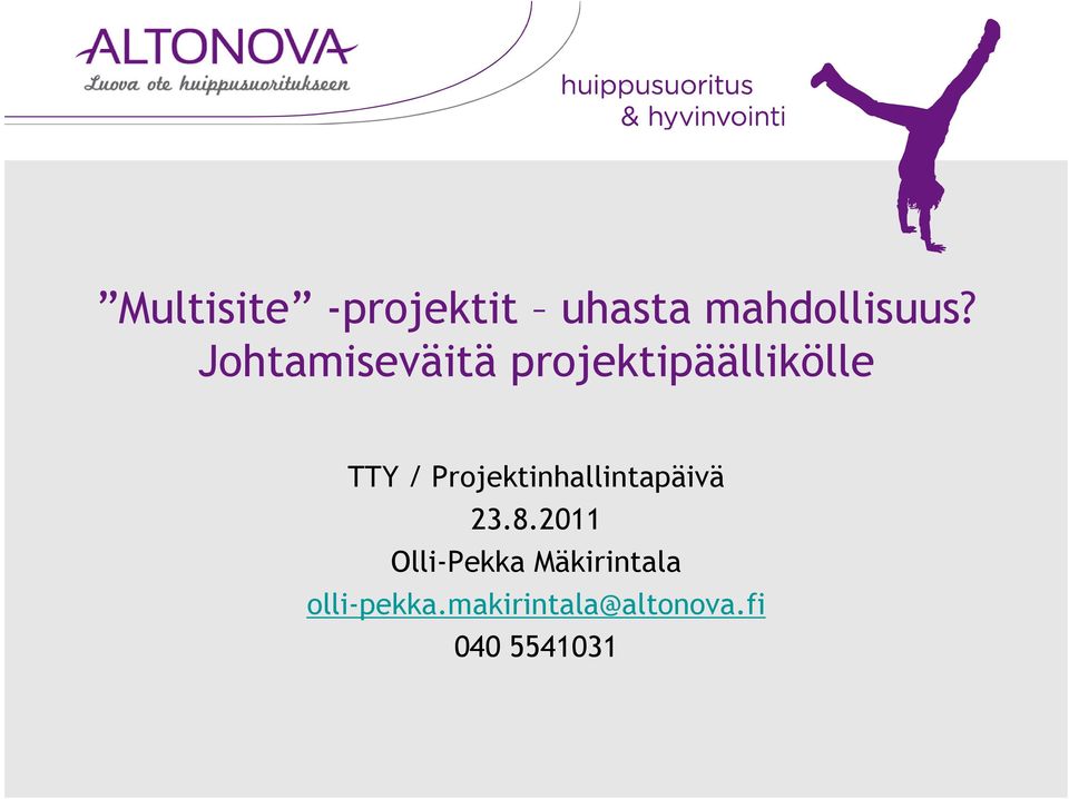 Projektinhallintapäivä 23.8.