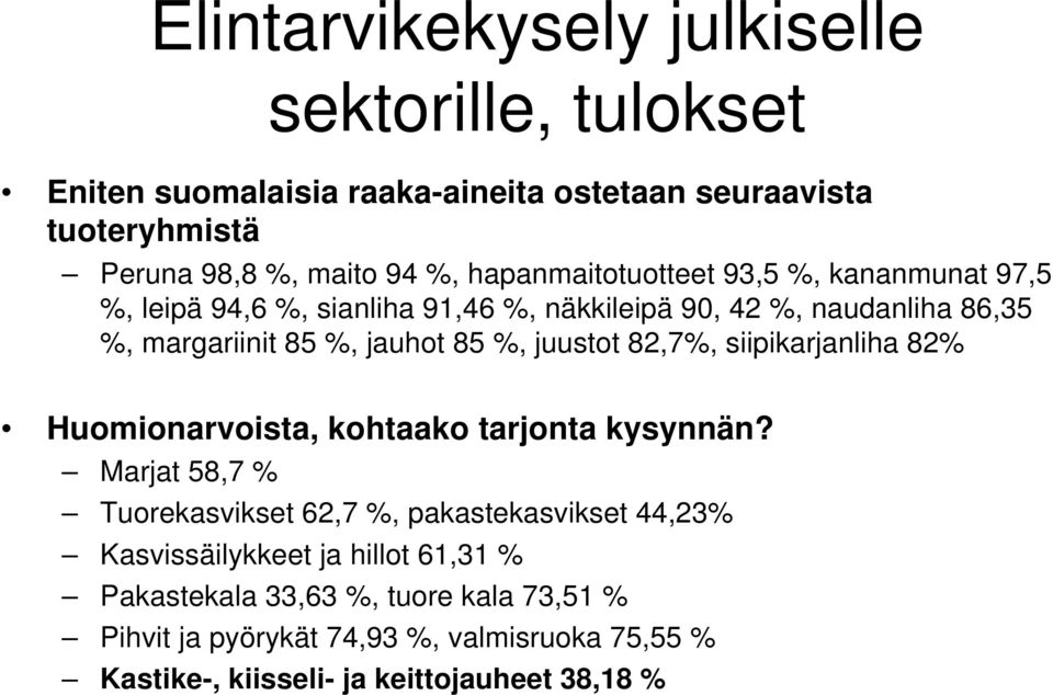 82% Huomionarvoista, kohtaako tarjonta kysynnän?