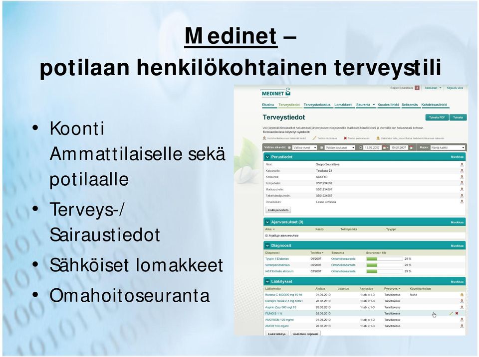 sekä potilaalle Terveys-/