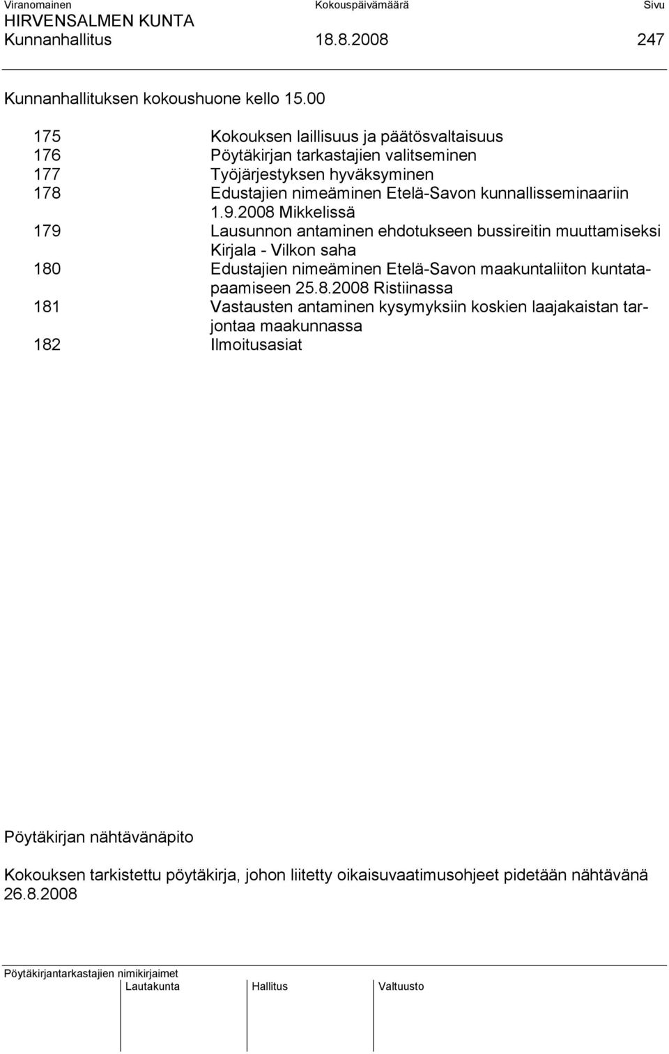 kunnallisseminaariin 1.9.