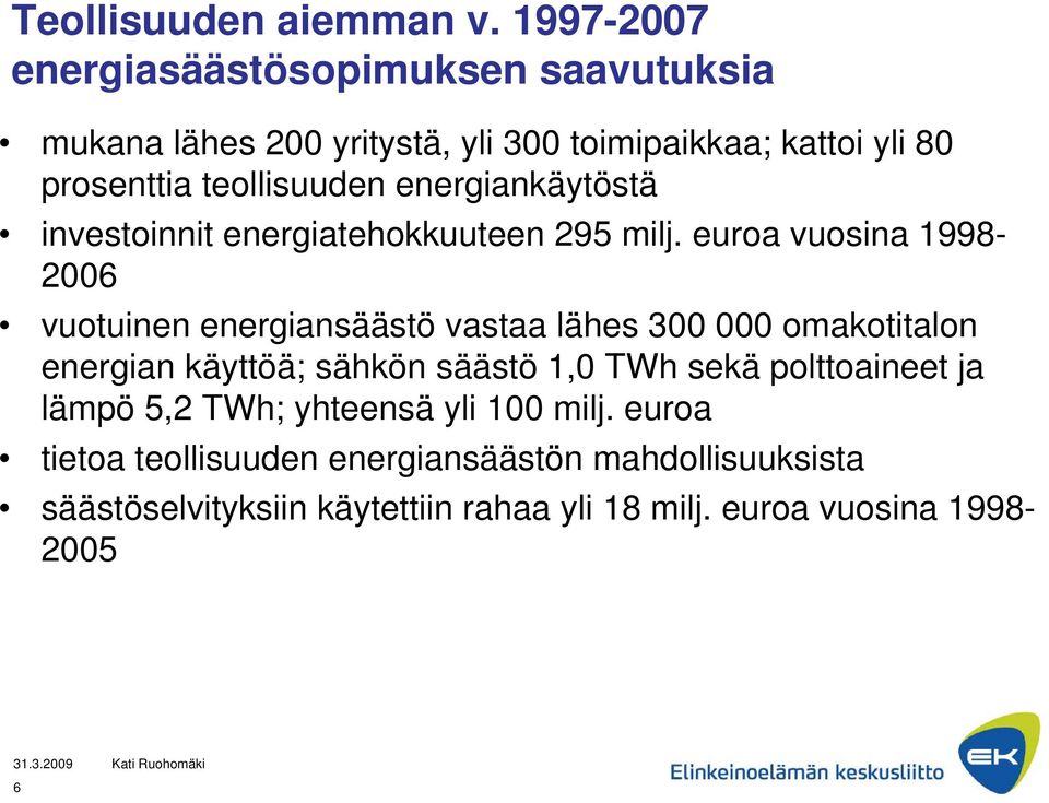 energiankäytöstä investoinnit energiatehokkuuteen 295 milj.