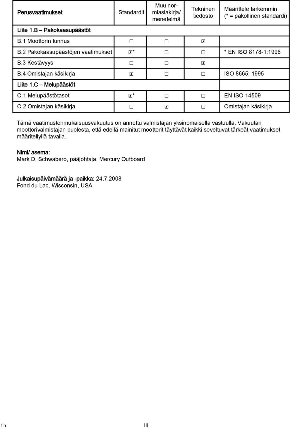 2 Omistjn käsikirj Omistjn käsikirj Tämä vtimustenmukisuusvkuutus on nnettu vlmistjn yksinomisell vstuull.