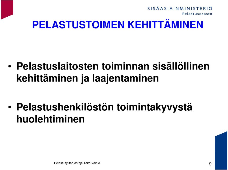 sisällöllinen kehittäminen ja