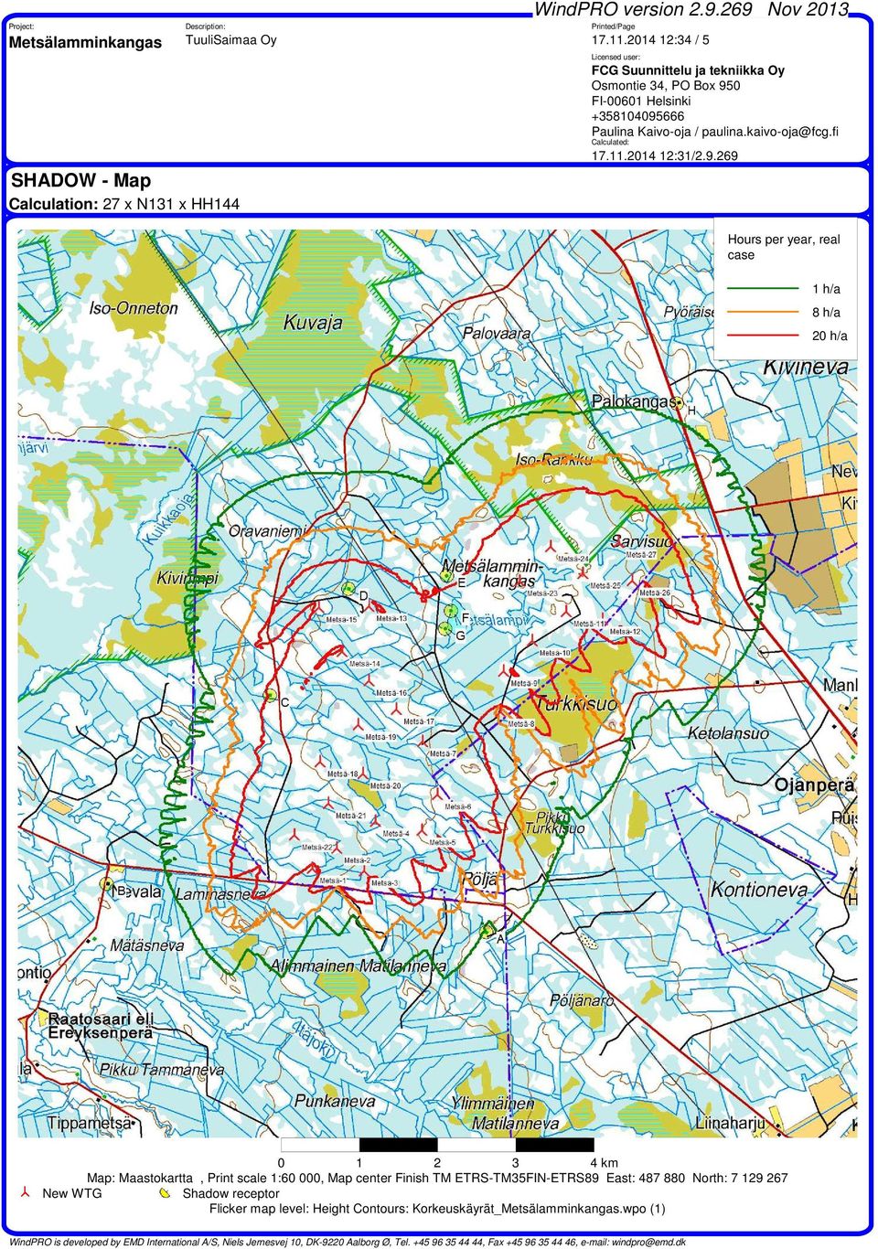 Maastokartta, Print scale 1:60 000, Map center Finish TM ETRS-TM35FIN-ETRS89