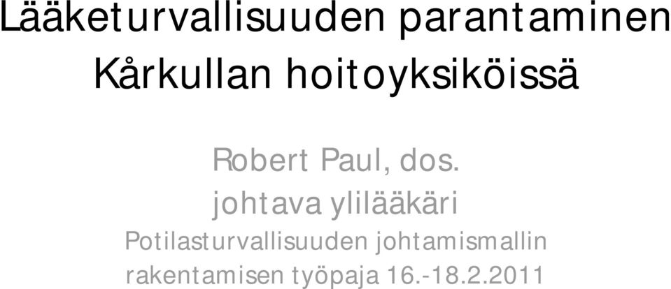 dos. johtava ylilääkäri