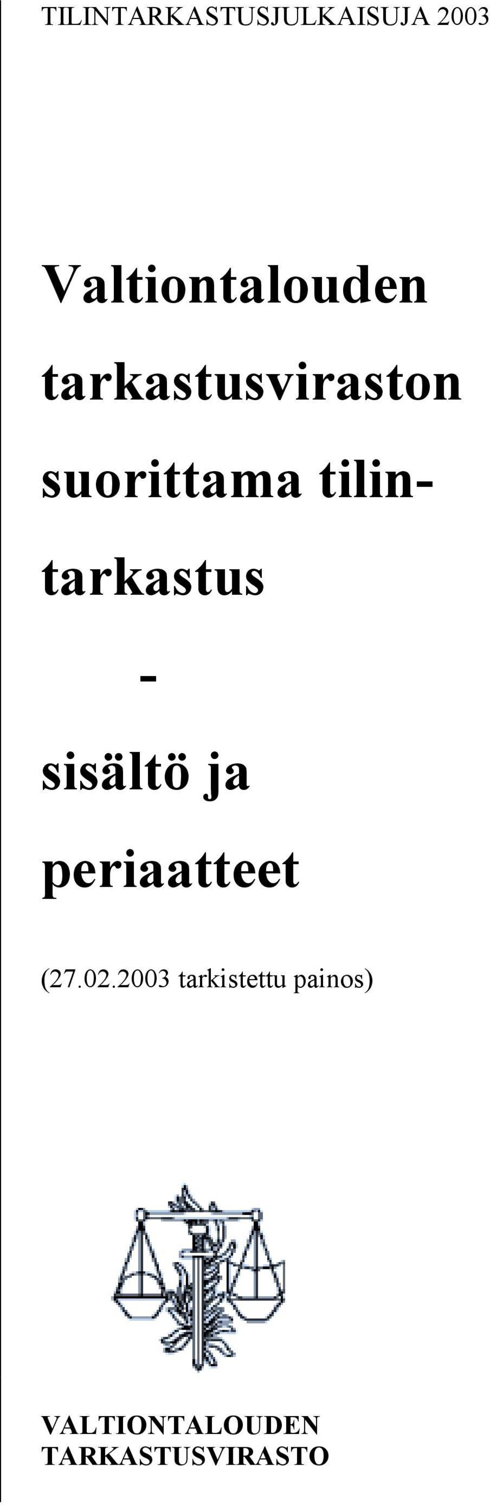 tilintarkastus - sisältö ja periaatteet (27.