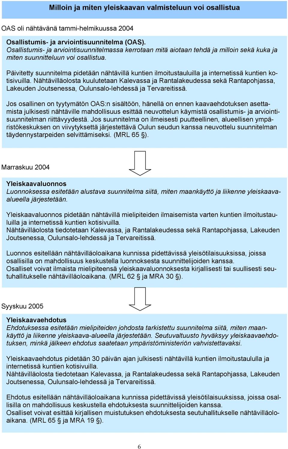 Päivitetty suunnitelma pidetään nähtävillä kuntien ilmoitustauluilla ja internetissä kuntien kotisivuilla.