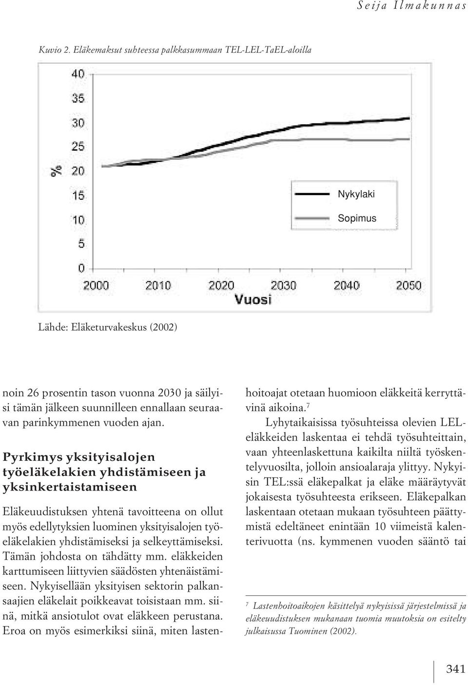 parinkymmenen vuoden ajan.