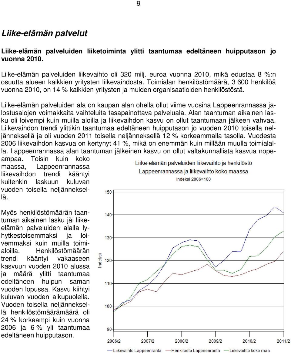 Toimialan henkilöstömäärä, 3 600 henkilöä vuonna 2010, on 14 % kaikkien yritysten ja muiden organisaatioiden henkilöstöstä.