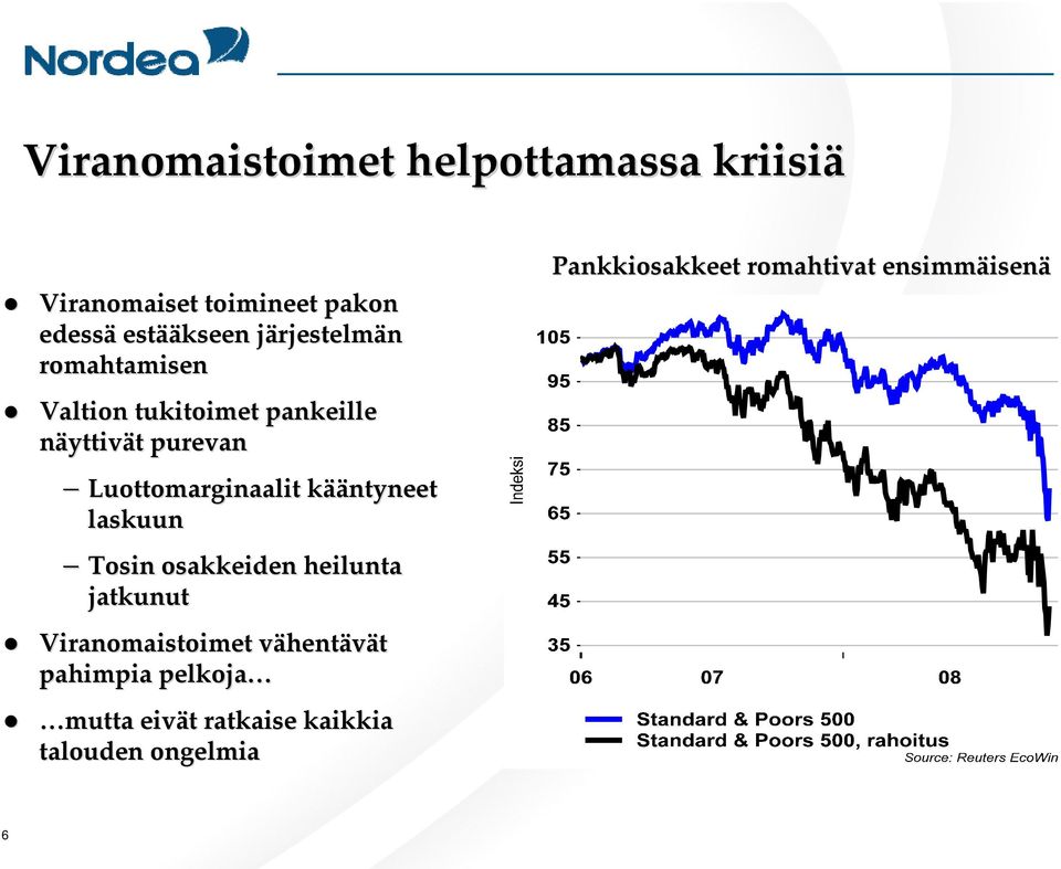 ääntyneet laskuun Tosin osakkeiden heilunta jatkunut Viranomaistoimet vähentv hentävät pahimpia