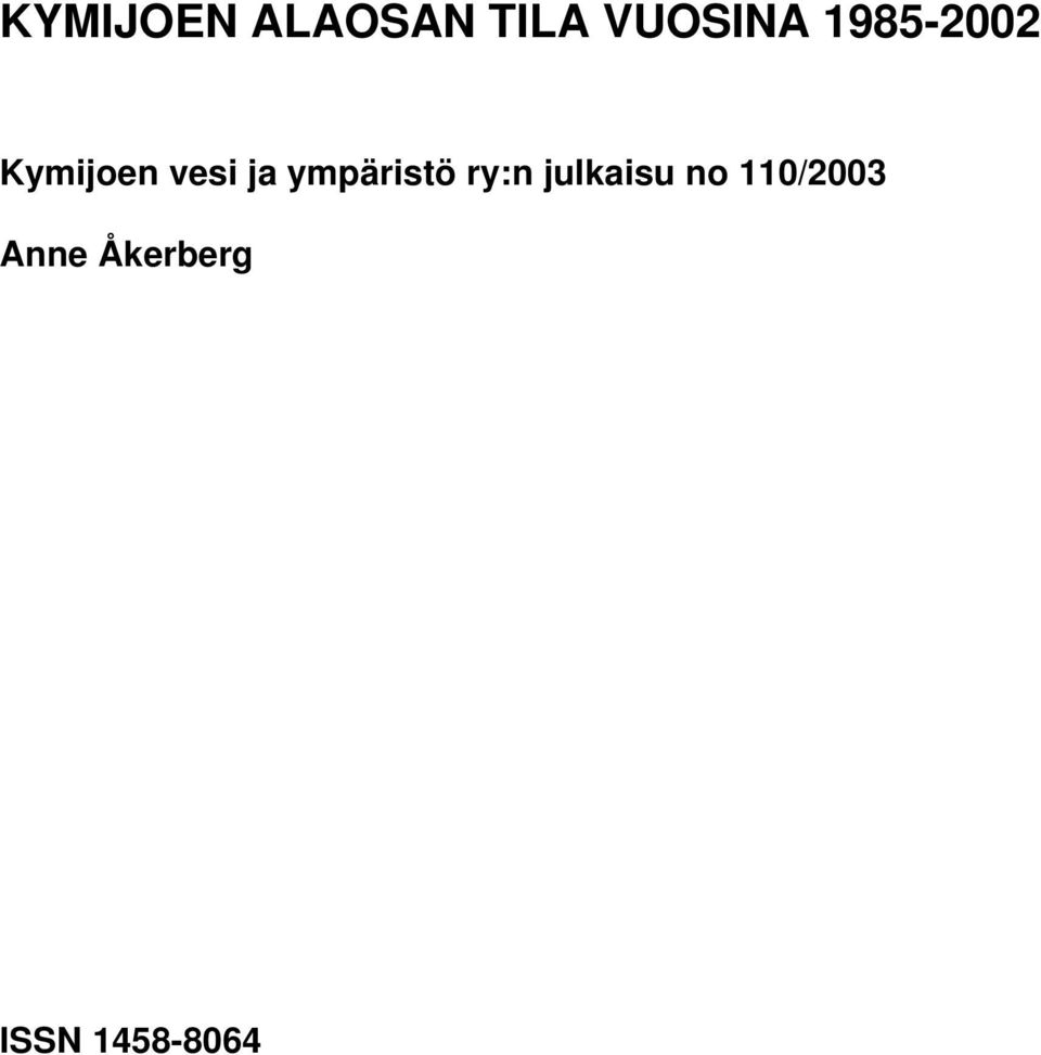 vesi ja ympäristö ry:n