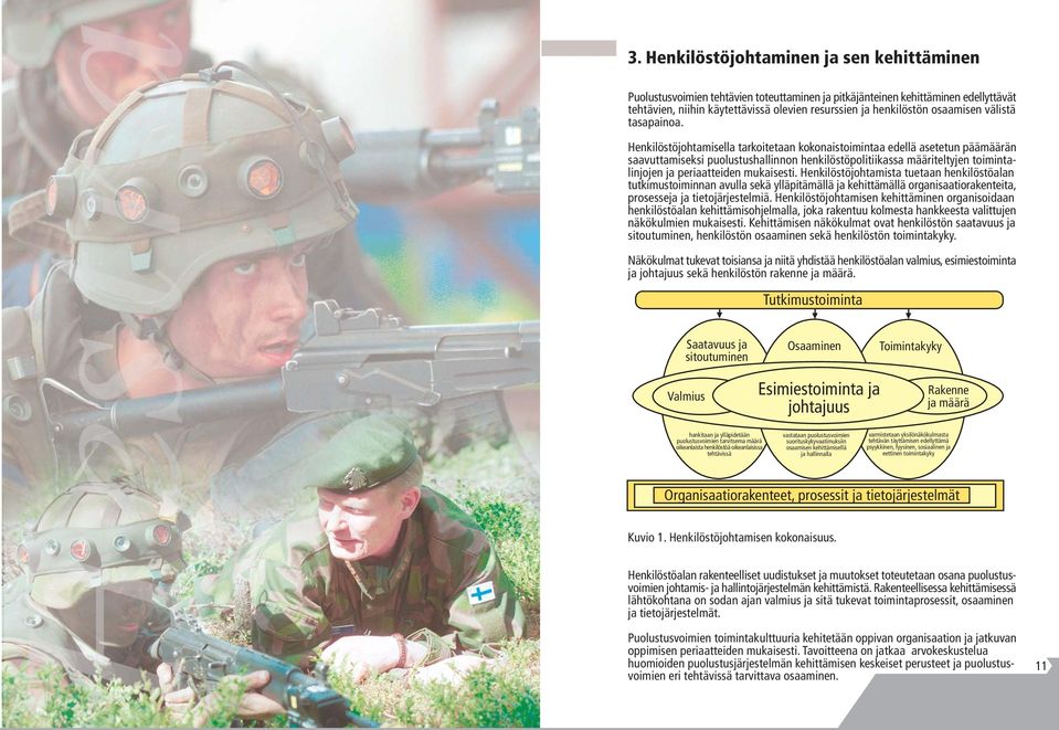Henkilöstöjohtamisella tarkoitetaan kokonaistoimintaa edellä asetetun päämäärän saavuttamiseksi puolustushallinnon henkilöstöpolitiikassa määriteltyjen toimintalinjojen ja periaatteiden mukaisesti.