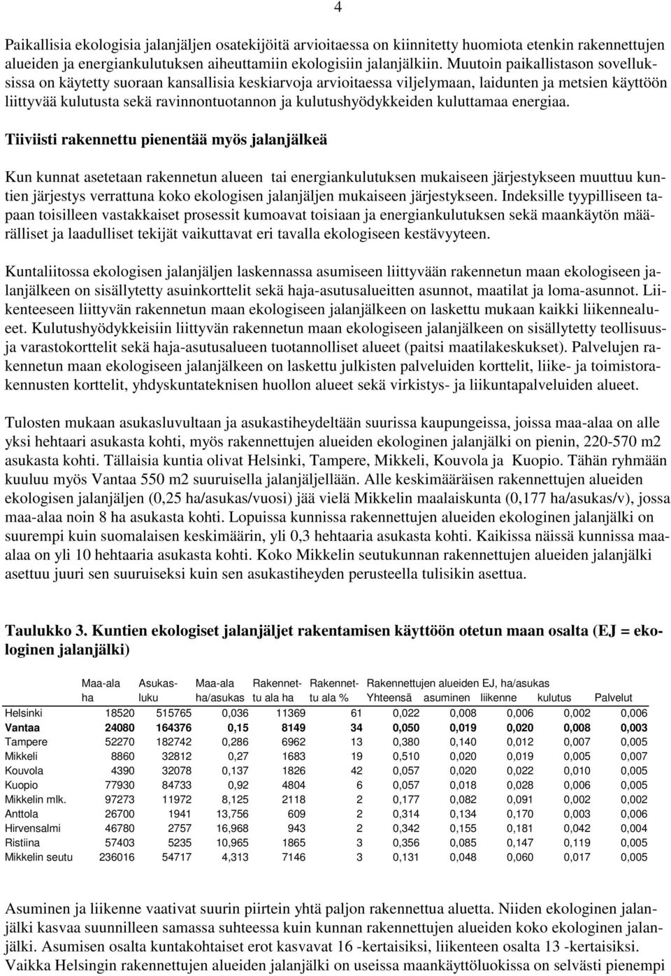 kulutushyödykkeiden kuluttamaa energiaa.
