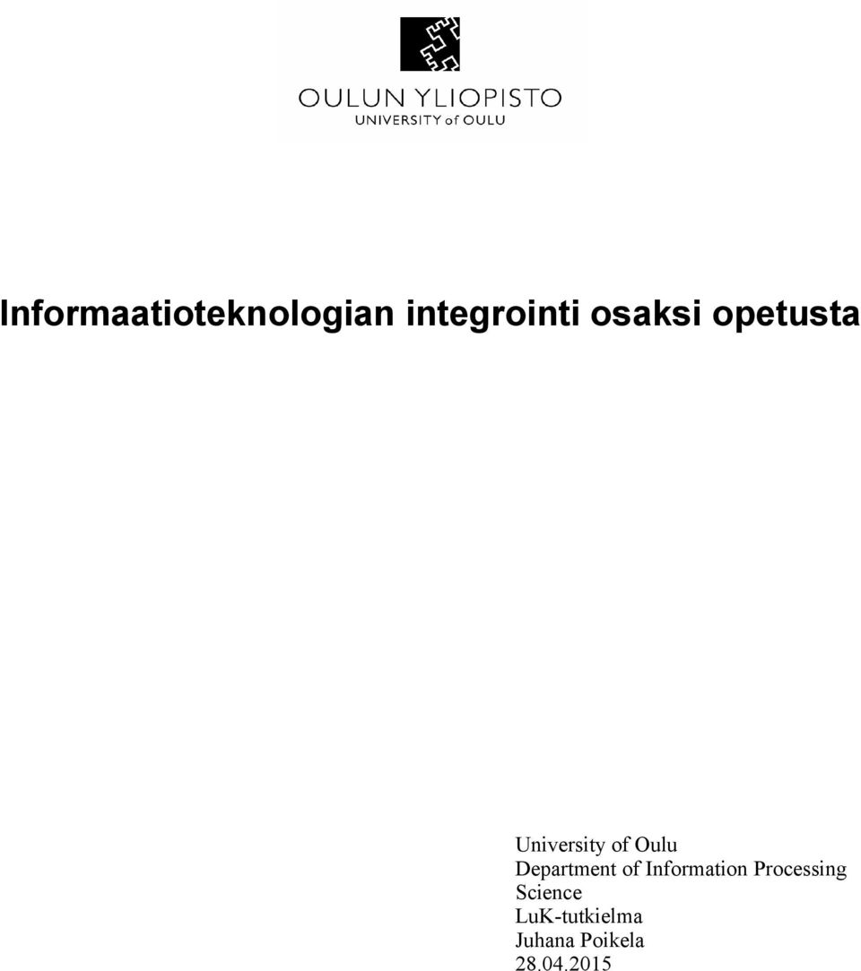 Department of Information Processing