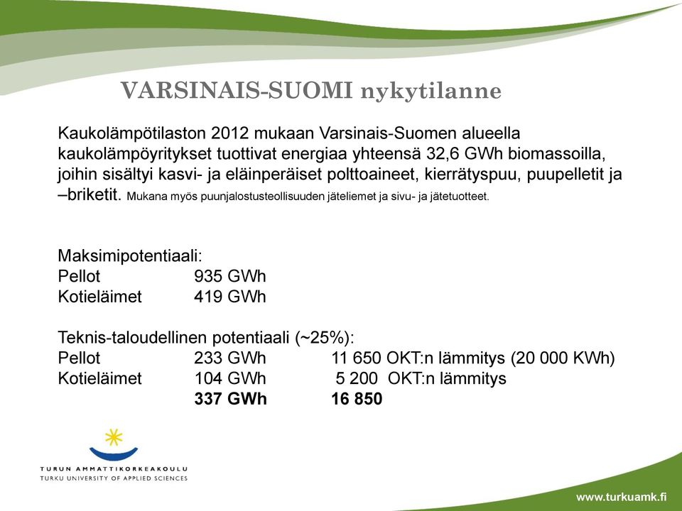 Mukana myös puunjalostusteollisuuden jäteliemet ja sivu- ja jätetuotteet.