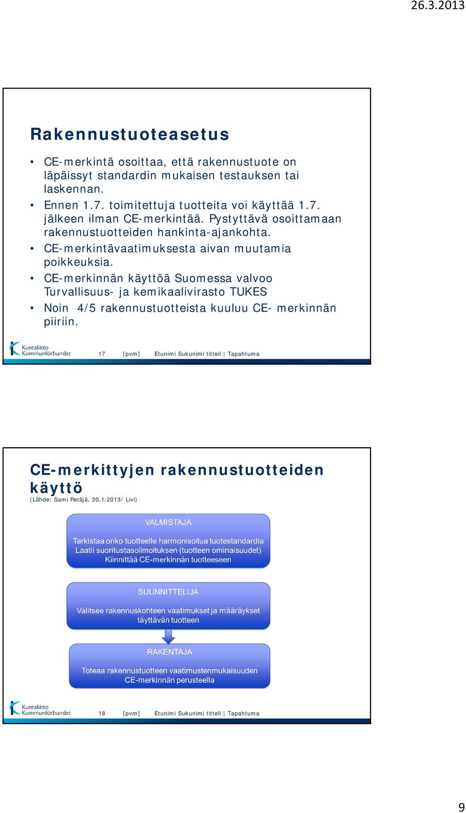 CE-merkintävaatimuksesta aivan muutamia poikkeuksia.