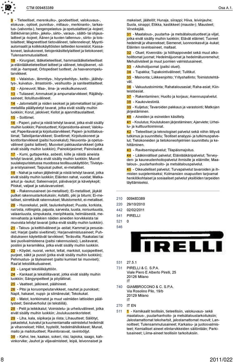 johto-, jakelu-, siirto-, varaus-, säätö- tai ohjauslaitteet ja -kojeet; Äänen ja kuvien tallennus-, siirto- ja toistolaitteet; Magneettiset tietovälineet, tallennelevyt; Myyntiautomaatit ja