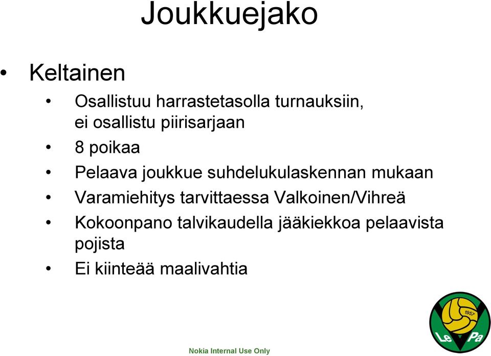 suhdelukulaskennan mukaan Varamiehitys tarvittaessa
